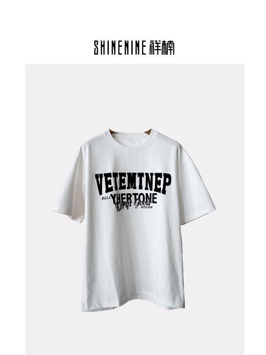 421412149字母印花短袖T恤 商品图0