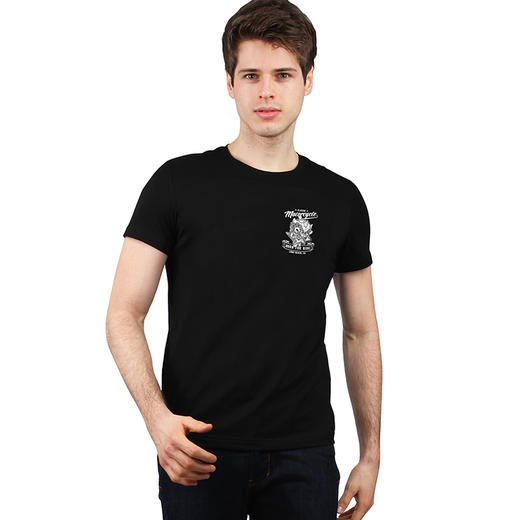 自由基地中国古代元素复古机车图案设计团队队服男士夏季短袖T恤 NMT-2131 商品图1