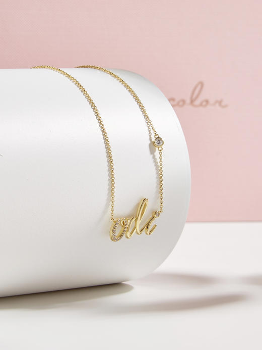 【品牌授权】LACLOCHE纯银镀金“Orli”项链（希伯来语：我的光） 颜色：14K黄； 材质：925银 商品图3