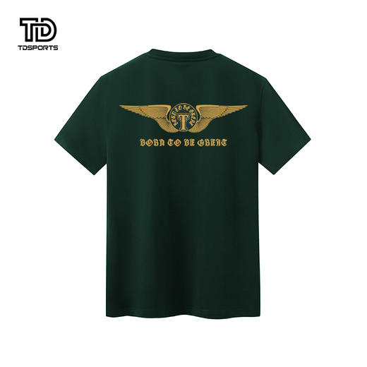 tdsports唐代运动国潮风潮牌纯色印花2024年夏季新款上衣T恤短袖 商品图3