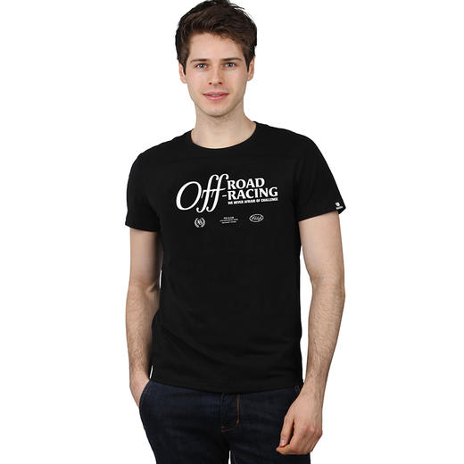 自由基地简约越野文化设计印花图案夏季短袖T恤衫户外休闲青年服 NMT-2127 商品图0