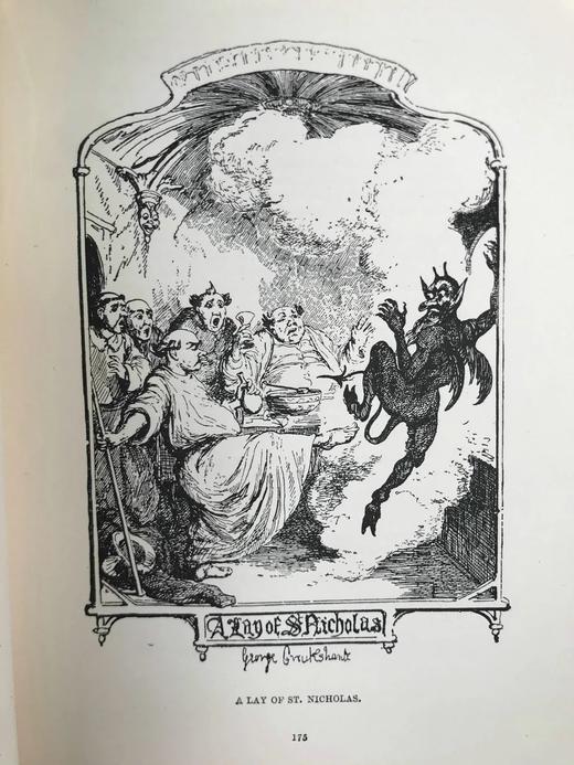 约19世纪后期 英格斯比传奇故事集 克鲁克香克、里奇等名家18幅插图 漆布精装32开 商品图12