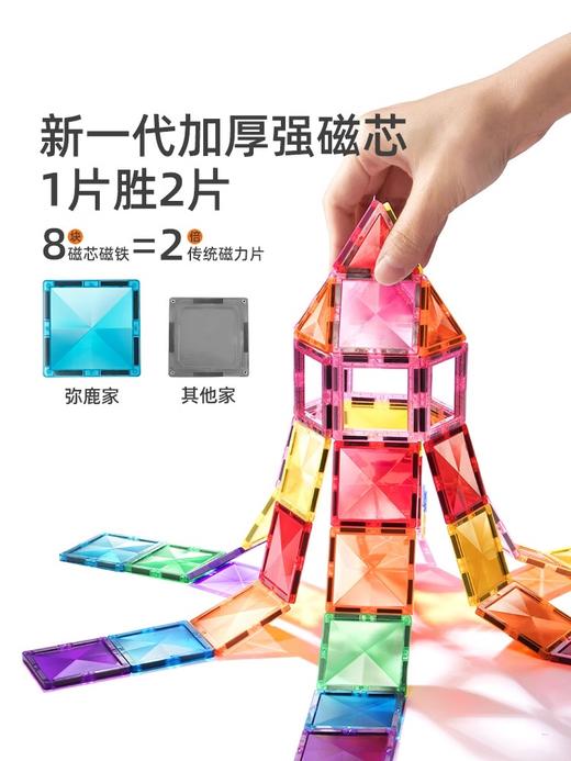 mideer弥鹿儿童磁力片彩窗积木男女孩拼图磁铁棒益智六一礼物玩具 商品图2