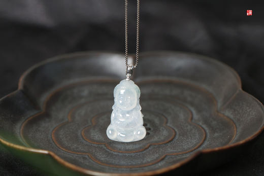 天然翡翠【宝宝佛】 镶嵌：18k 金扣 商品图2