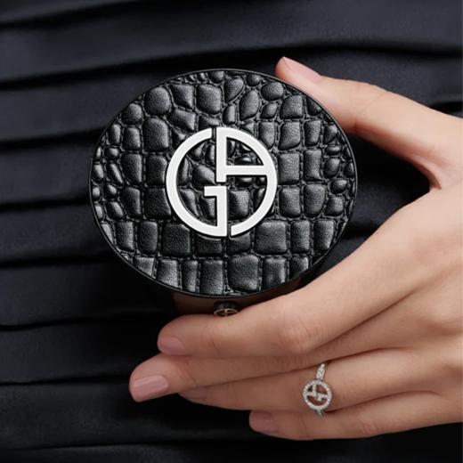 【配礼袋】ARMANI/阿玛尼鳄纹奢黑皮革气垫15g +阿玛尼红管405#显白烂番茄6.5ml【香港直邮】 商品图3