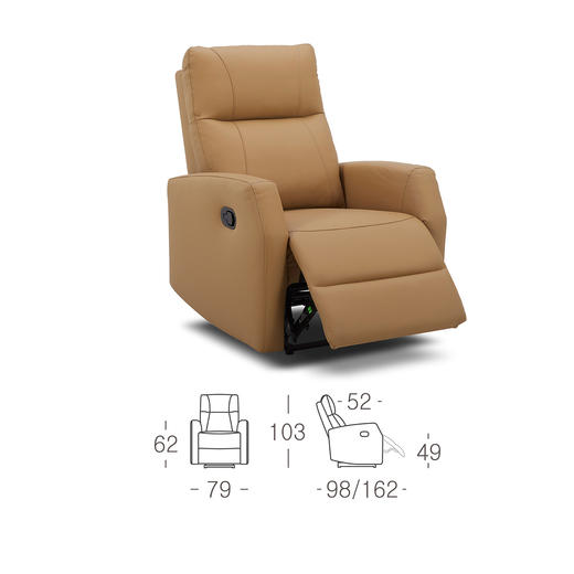 顾家家居整装 手动功能单椅 KZ.A023手摇橙 商品图3