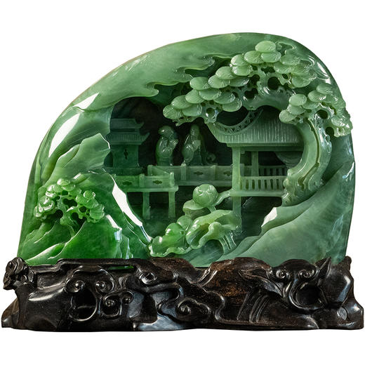 碧玉雕山水人物山子摆件 商品图5