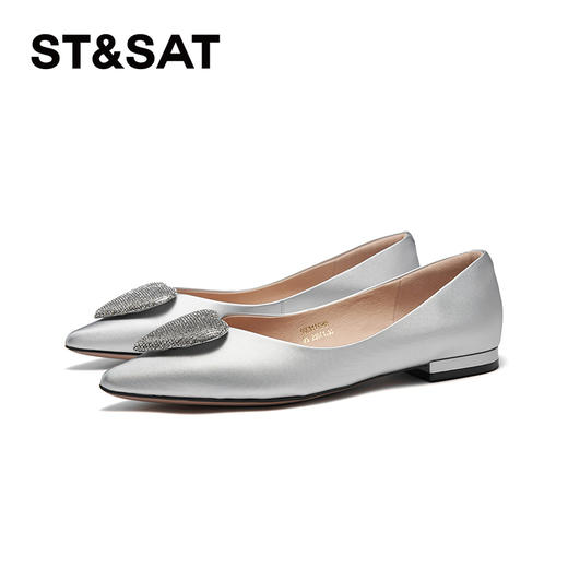 星期六闪烁爱心尖头平底单鞋SSC3111348 商品图9