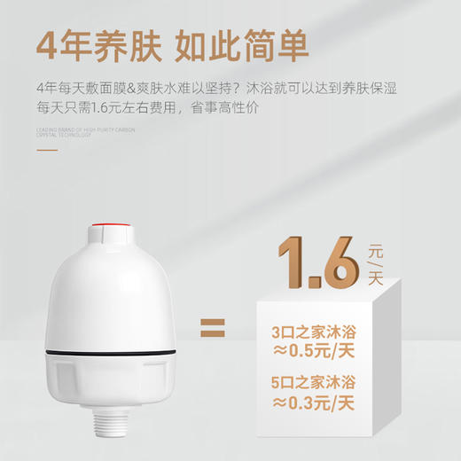 美国原装进口美而浦沐浴过滤器除氯软水淋浴洗澡洗脸净水净化花洒 商品图2