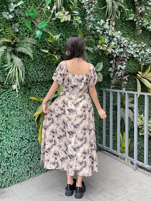 【特大码碎花连衣裙】夏季新款 120-330斤绑带口袋开叉孕妇哺乳期 宽松舒适 轻薄透气 商品图2