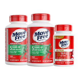 MoveFree 益节 氨糖维骨力绿瓶120粒x2+UC2专利骨胶原轻养瓶75粒
