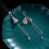 子佩集S925银【随藴】耳钉【Z15330】纯银时尚流苏小裙裙2405 商品缩略图1