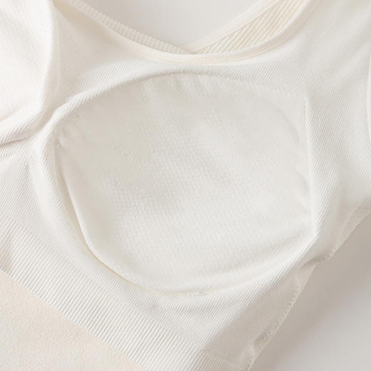 夏季【方领宽肩带背心】冰感美背打底 固定杯露脐款内衣 冰感吸湿可外穿 商品图3