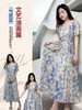 夏季新款【加大码油画连衣裙】高级感宽松款家居 120-300斤胖妹妹中长款长裙 商品缩略图0