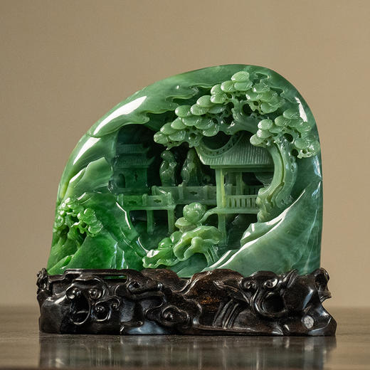 碧玉雕山水人物山子摆件 商品图4