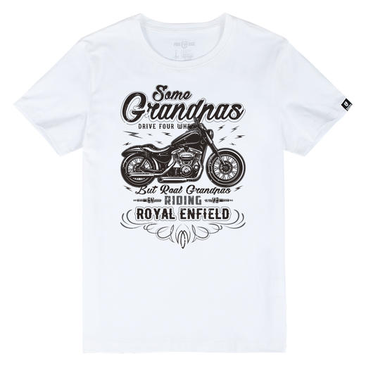 自由基地夏季机车摩托图案设计复古印花团队短袖T恤衫男青年半袖 NMT-2129 商品图3