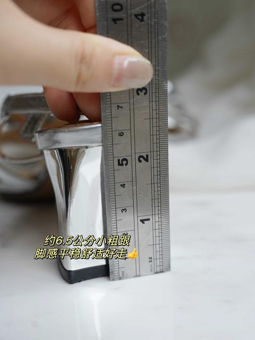 夏季优雅清爽手工编制山茶花凉鞋单鞋｜时髦百搭 优雅大气 耐穿好打理；柔软不磨脚；6.5cm粗跟跟高行走如履平地；时髦优雅一夏！ 商品图3