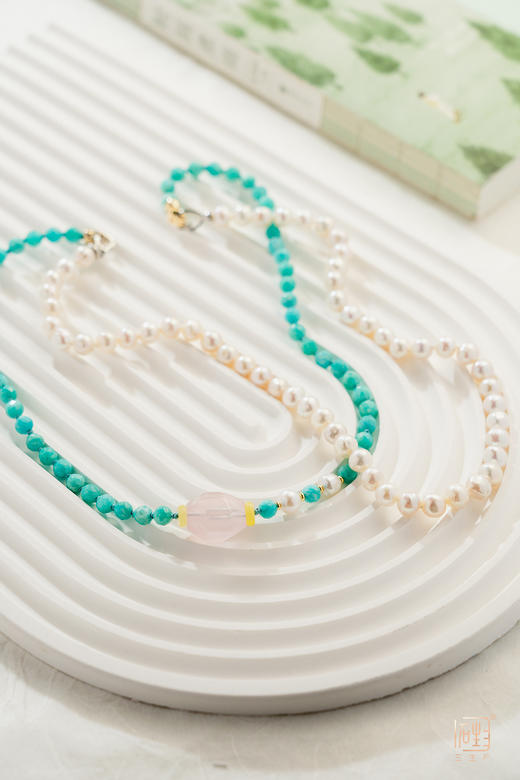 天河石粉水晶珍珠国风多用长链 商品图6