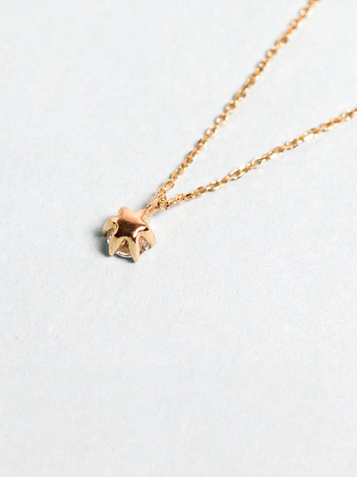 LUCINE 单钻项链设计师原创锁骨链女款百搭钻石18K黄金礼物 商品图2