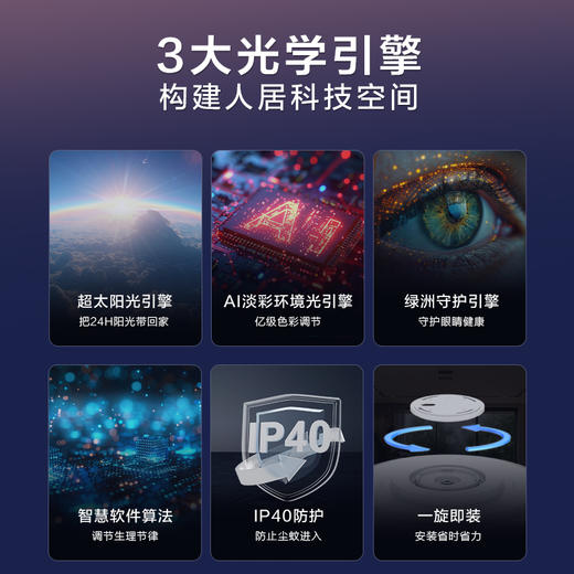 特价🔥欧普（OPPLE）天境Wellsky·25设计上海全光谱淡彩多彩色SDL客厅吸顶灯卧室晴空灯 商品图1