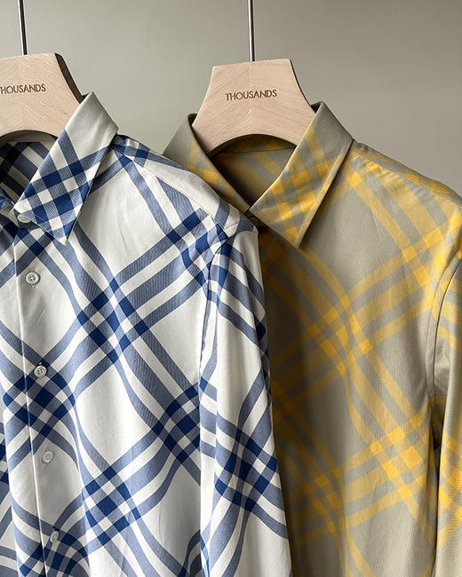 现货 THS 6.1-限时 B家 男士在售款触感柔软舒适格纹衬衫 2色 AG1286 商品图0