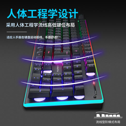【无线键鼠！悬浮式机械手感套装】KM99办公游戏键鼠套装无线充电发光游戏键盘鼠标套装，支持灯效调节,亮度调节,可关闭灯光以及呼吸模式等。ry 商品图1