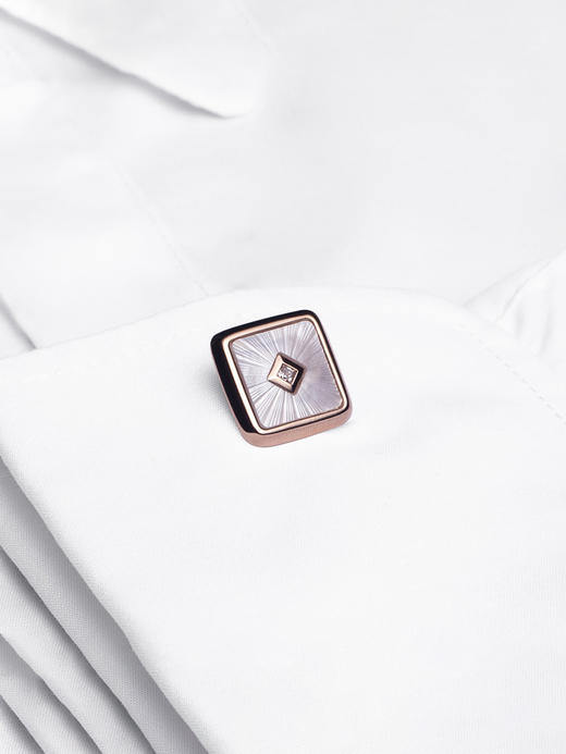 LUCINE 恒星时 男士商务法式衬衫玛瑙袖口袖扣袖钉男友父亲节礼物 商品图2