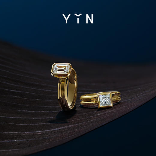 「屹」公主方钻戒-二重 商品图2