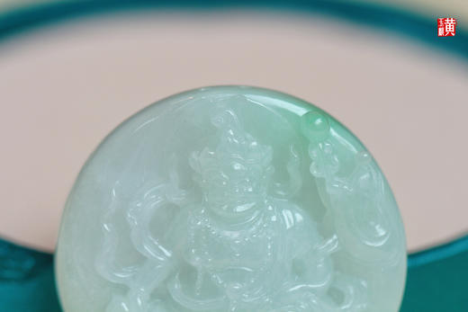 天然翡翠【黄财神】吊坠  配精美挂绳 商品图4
