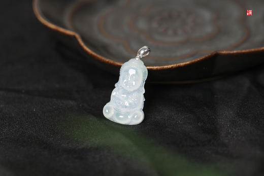 天然翡翠【宝宝佛】 镶嵌：18k 金扣 商品图1
