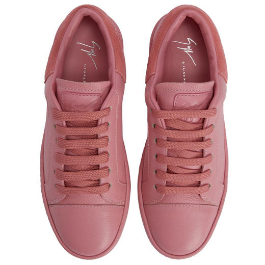 Giuseppe Zanotti 女士字母徽标压花低帮运动鞋 粉红色 RS40012003 商品图3