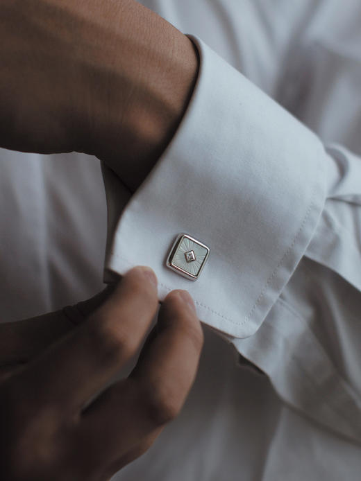 LUCINE 恒星时 男士商务法式衬衫玛瑙袖口袖扣袖钉男友父亲节礼物 商品图0