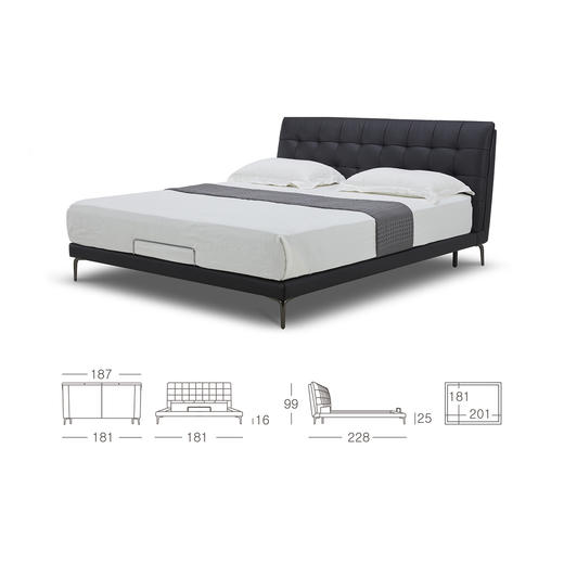 顾家家居整装 意式极简 皮艺软床 KZ.B1052 棋梦 商品图3