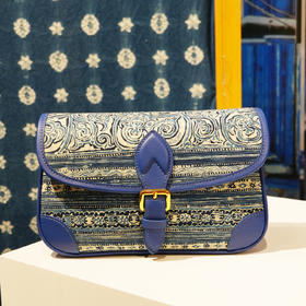 深山集市·蜡染蓝色单肩包