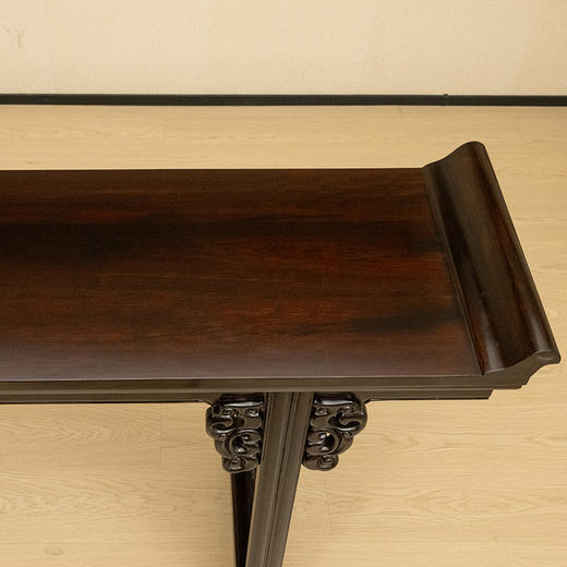 红木夹头榫透雕螭龙纹翘头案 商品图3