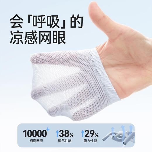 【新疆长绒棉 云般柔软】贝比儿童袜 a类夏季薄款 纯棉新生儿短袜 纯色网眼无骨 男女宝宝船袜-QQ 商品图3