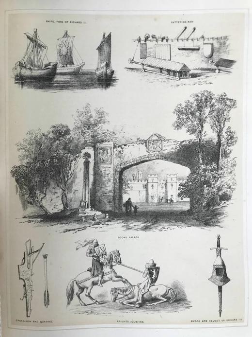 约19世纪后期 休谟与斯摩莱特《英国史》（卷2） 漆布精装16开 商品图6