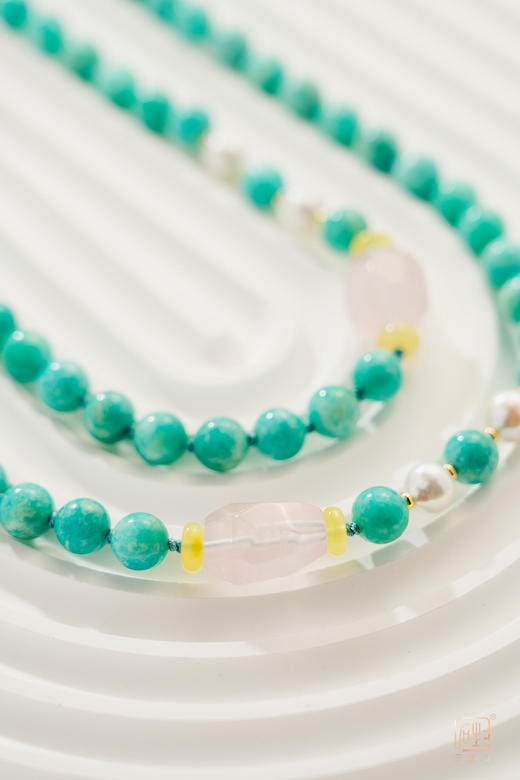 天河石粉水晶珍珠国风多用长链 商品图2