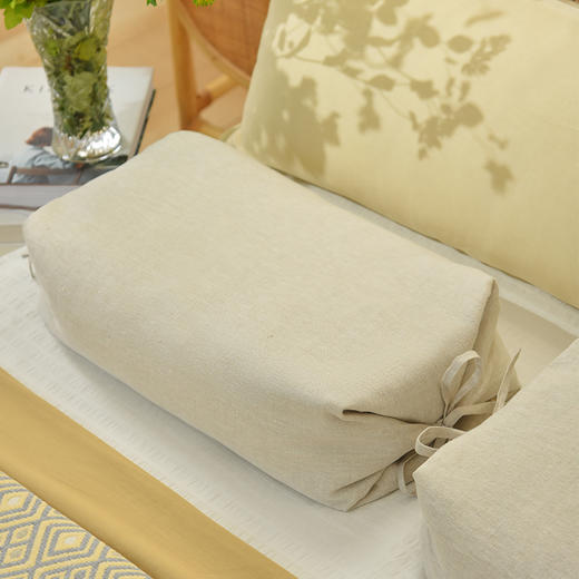 亚麻系列调节枕纯全荞麦壳枕头加高颈枕成人枕 商品图0