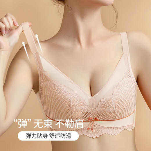 雅黛丽内衣女聚拢小胸文胸2024新款无钢圈收副乳防下垂调整型胸罩 商品图2