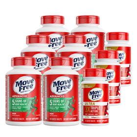 MoveFree 益节 氨糖维骨力绿瓶120粒x6+UC2专利骨胶原轻养瓶75粒x3