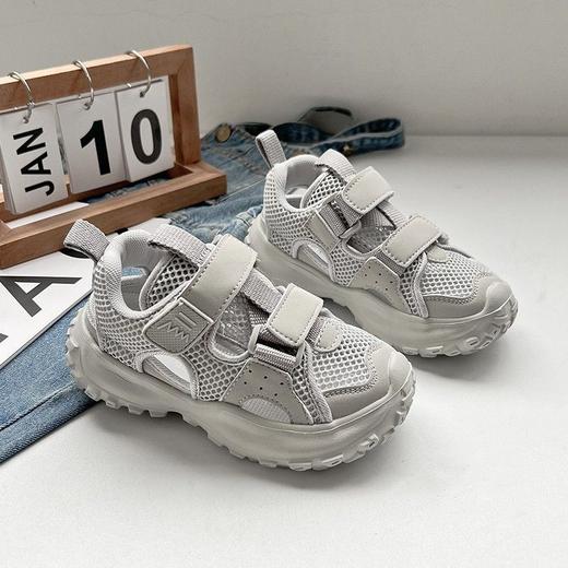 【网布鞋面，亲肤透气不捂脚】夏季新款儿童运动鞋 韩系凉鞋 镂空网面男童休闲鞋 轻便女童防滑跑鞋-QQ 商品图2