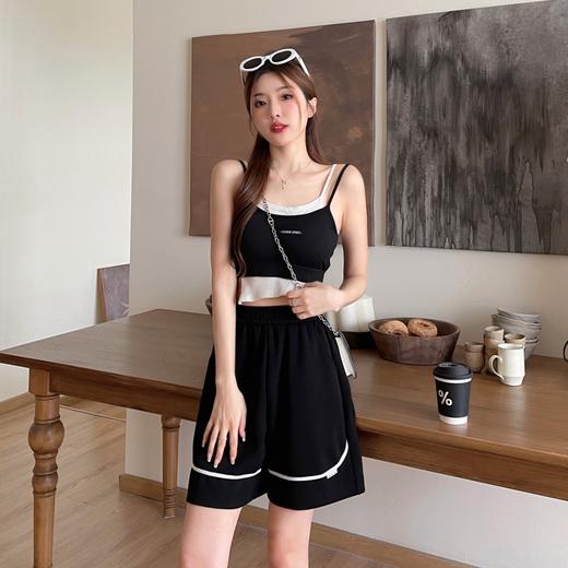 【奶油空气棉运动短裤】女夏韩版纯色休闲宽松高腰显瘦阔腿裤百搭热裤 商品图6