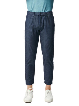 callisto蓝色棉混纺休闲裤 SNCPW065BL