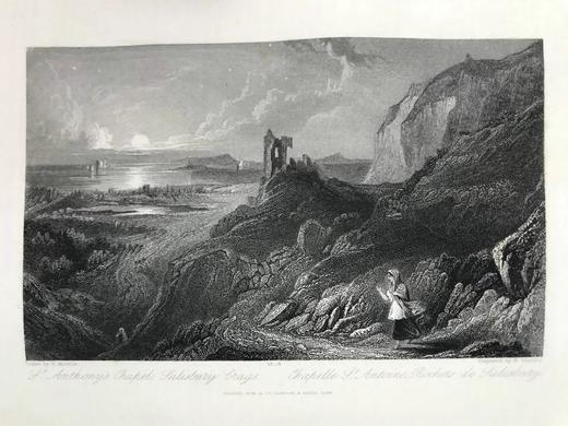 1844年 司各特小说集（卷2） 配精美版画插图 真皮精装16开 商品图8