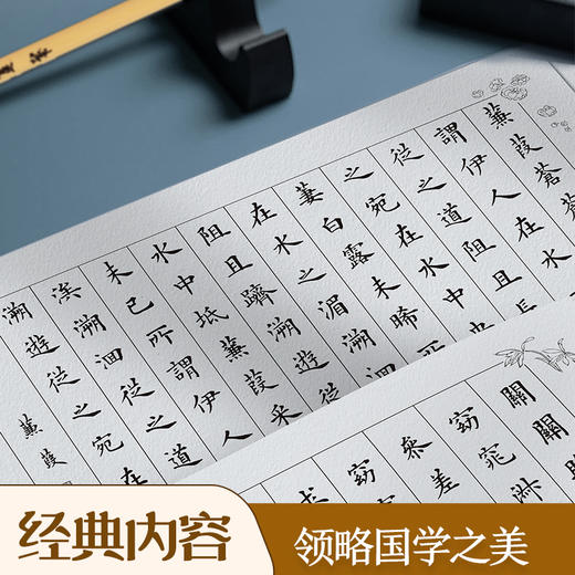 墨点字帖 静心手抄小楷描红诗经唐诗宋词精选  成人毛笔字书法纸初学者小楷入门软笔描红字帖(李亲惠) 商品图4