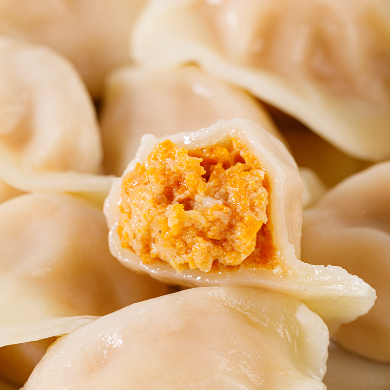 【代餐精选】大连海胆水饺 水饺届的爱马仕 大连渤海湾应季捕捞海胆 皮薄馅大 金黄鲜香 鲜而不腥 比蟹黄更馋人