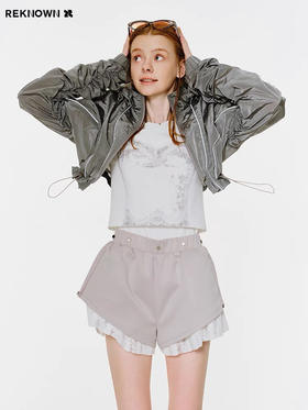 蕾丝拼接短裤