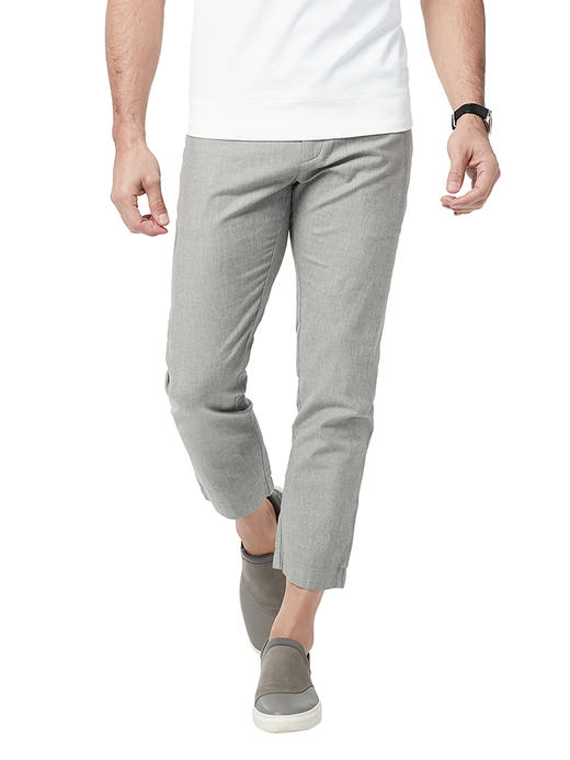 callisto灰色棉混纺休闲裤 SNCPW170GY 商品图0
