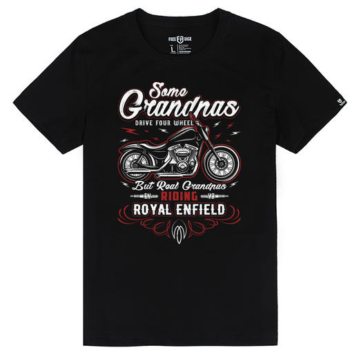 自由基地夏季机车摩托图案设计复古印花团队短袖T恤衫男青年半袖 NMT-2129 商品图1